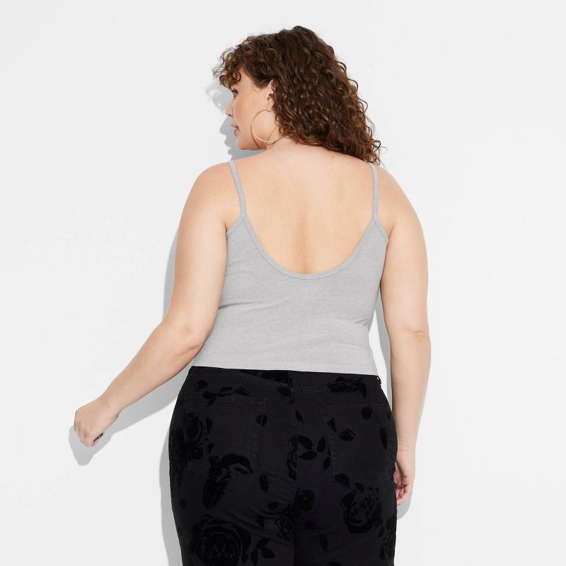 slide 3 of 4, Women's Scoop Back Cami - Wild Fable™ Heather Gray XXL: Extra Lightweight Cotton Blend, Sleeveless Pullover, Full Lining, 1 ct
