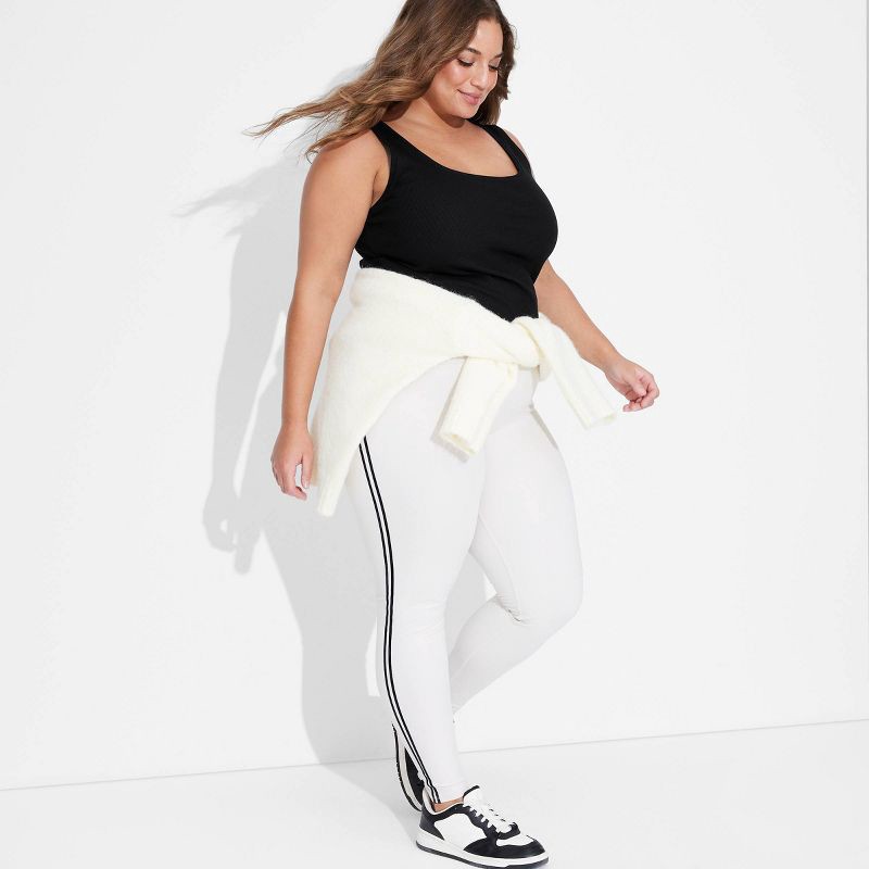 slide 1 of 4, Women's Slim Fit Tank Top - Wild Fable™ Black XXL: Midweight, Pullover, Sleeveless, 1 ct