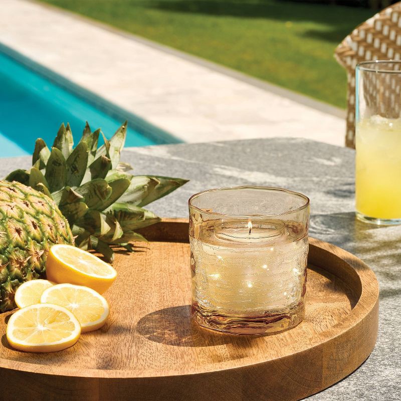 slide 2 of 4, Glass LED Citronella Pineapple Cove Scented Candle 3.5oz - Threshold™, 3.5 oz