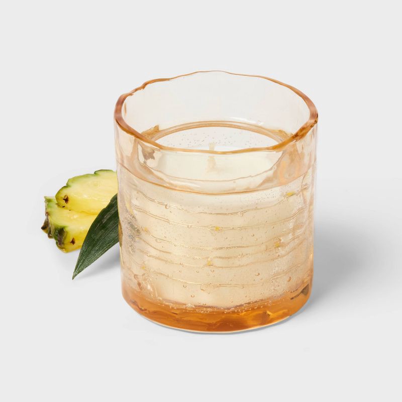 slide 3 of 4, Glass LED Citronella Pineapple Cove Scented Candle 3.5oz - Threshold™, 3.5 oz