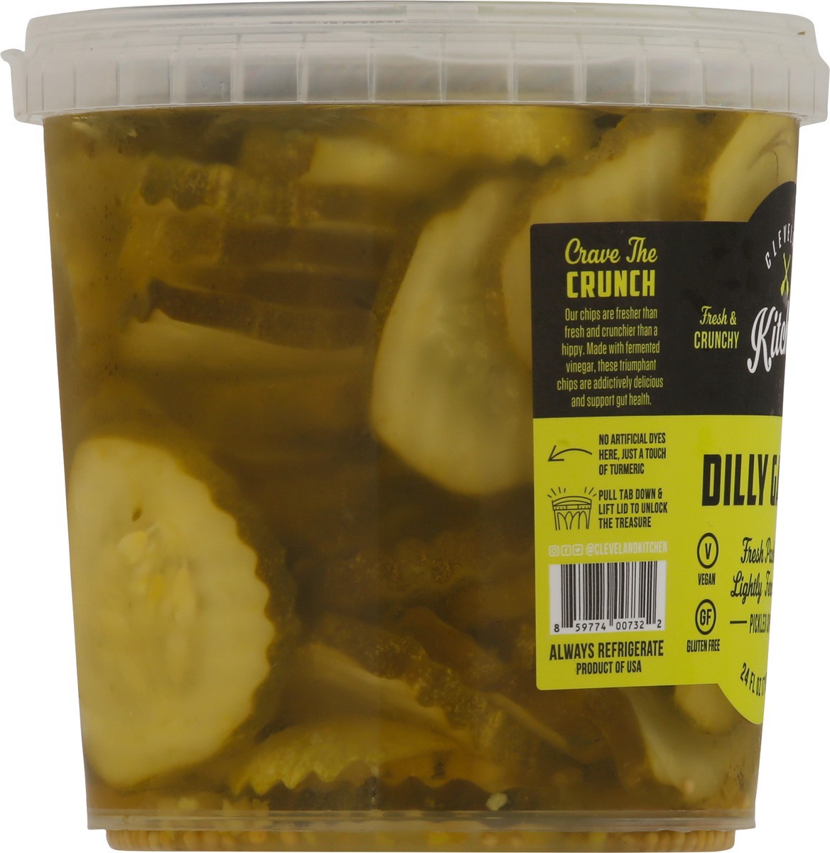 slide 7 of 9, Cleveland Kitchen Dilly Garlic Pickled Chips - 24 OZ, 24 oz