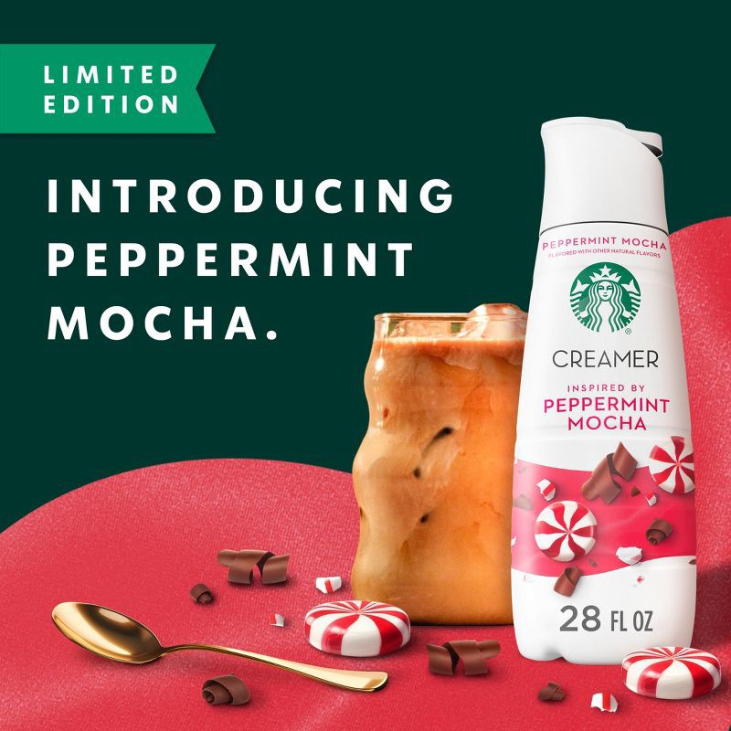 slide 4 of 9, Starbucks Creamer Starbucks Peppermint Mocha Coffee Creamer - 28 fl oz, 28 fl oz