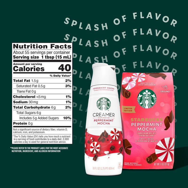 slide 7 of 9, Starbucks Creamer Starbucks Peppermint Mocha Coffee Creamer - 28 fl oz, 28 fl oz