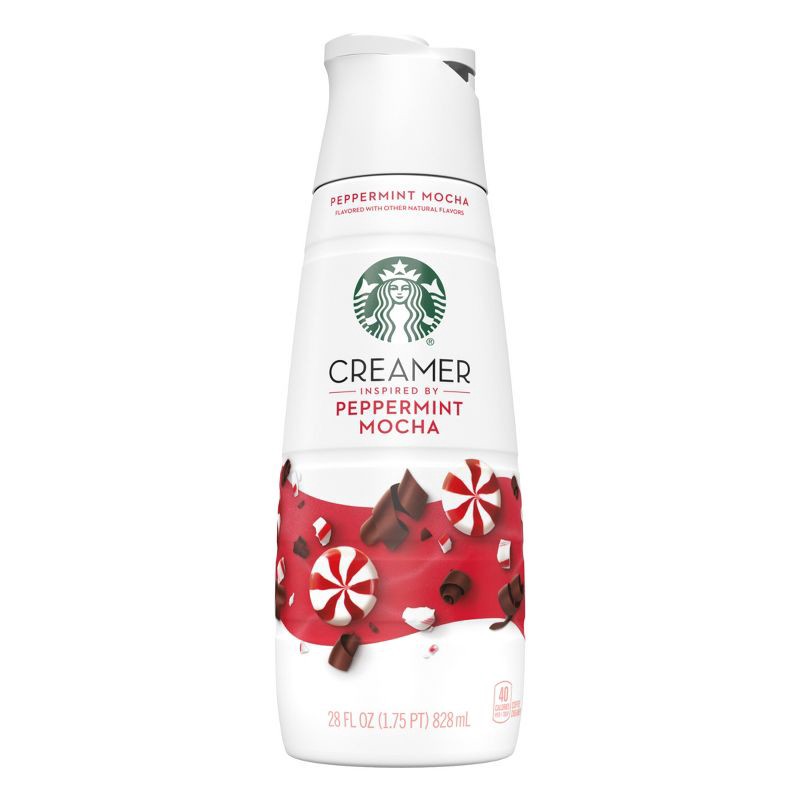 slide 1 of 9, Starbucks Creamer Starbucks Peppermint Mocha Coffee Creamer - 28 fl oz, 28 fl oz