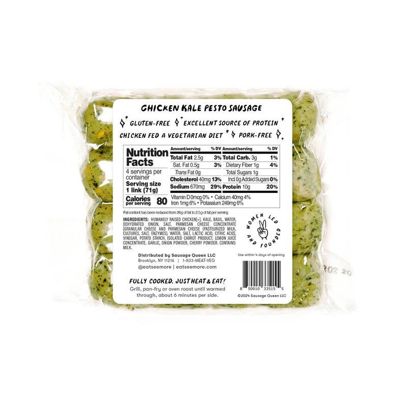 slide 2 of 2, Seemore Meats & Veggies Seemore Chicken Kale Pesto Sausage - 10oz, 10 oz