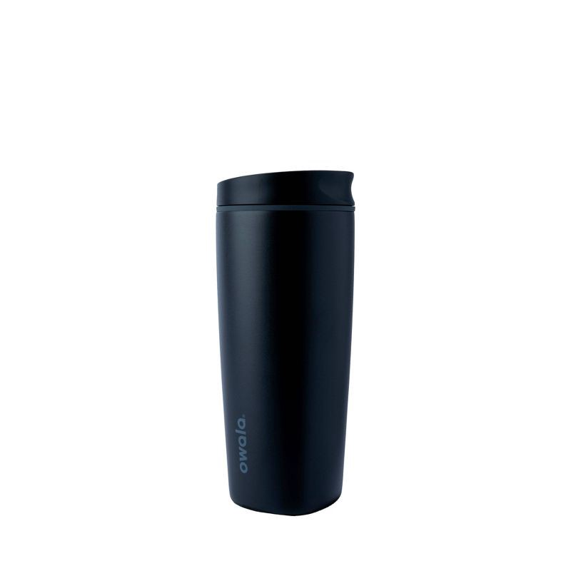 slide 1 of 5, Owala 20oz Stainless Steel SmoothSip Slider Coffee Tumbler - Very Very Dark, 20 oz