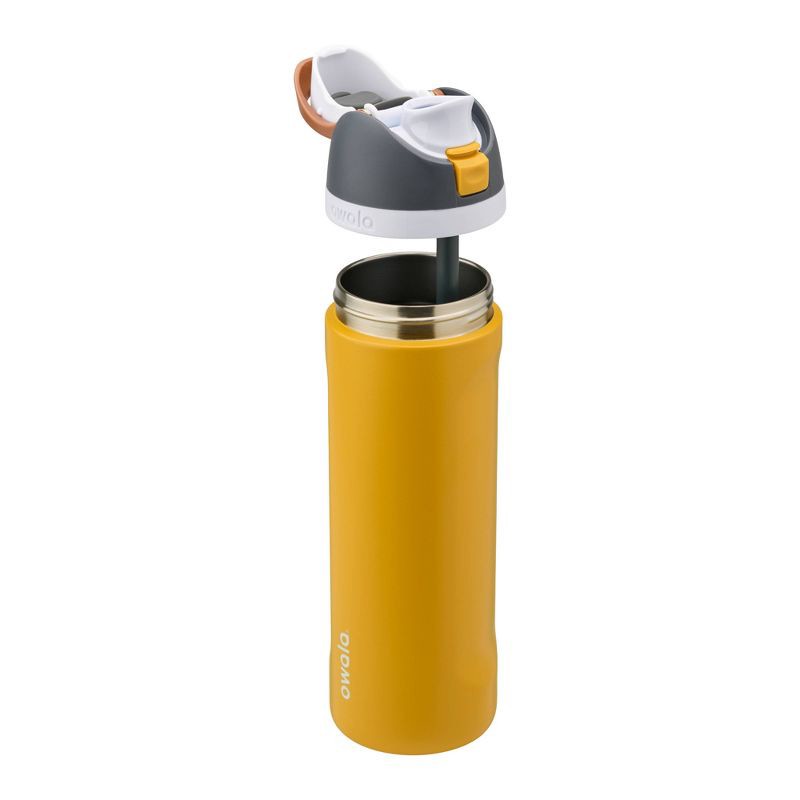 slide 4 of 5, Owala 24oz FreeSip Stainless Steel Water Bottle - Yellow, 24 oz