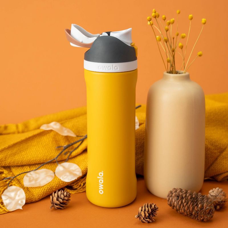 slide 5 of 5, Owala 24oz FreeSip Stainless Steel Water Bottle - Yellow, 24 oz
