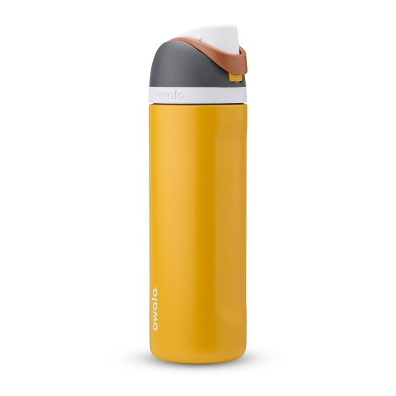 slide 1 of 5, Owala 24oz FreeSip Stainless Steel Water Bottle - Yellow, 24 oz