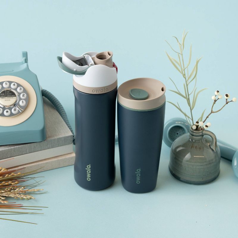 slide 6 of 7, Owala 20oz SmoothSip Slider Coffee Tumbler - Navy Nights, 20 oz