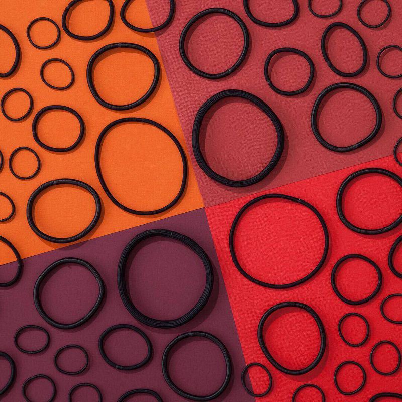 slide 5 of 6, Goody Ouchless 2MM Hair Elastics - 36pk - Black, 36 ct