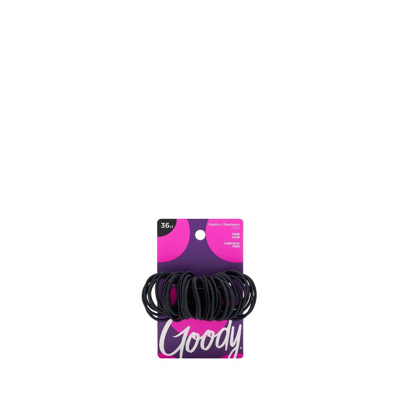 slide 1 of 5, Goody Ouchless 2MM Hair Elastics - 36pk - Black, 36 ct