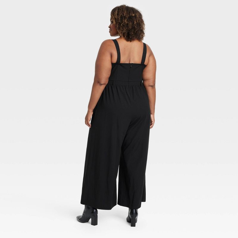 slide 2 of 3, Women's Tailored Jumpsuit - Ava & Viv™ Black 1X, 1 ct