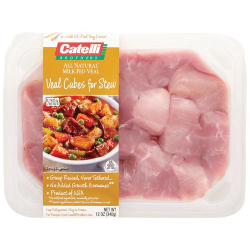 slide 1 of 1, Catelli Brothers veal cubes for stew, 12 oz