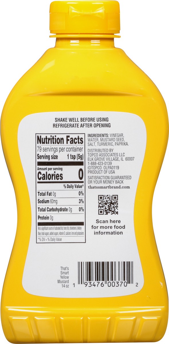 slide 6 of 13, That's Smart! Yellow Mustard 14 oz, 14 oz