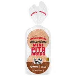 Joseph's Whole Wheat Mini Pita Bread, 1 Pack, 8 Count