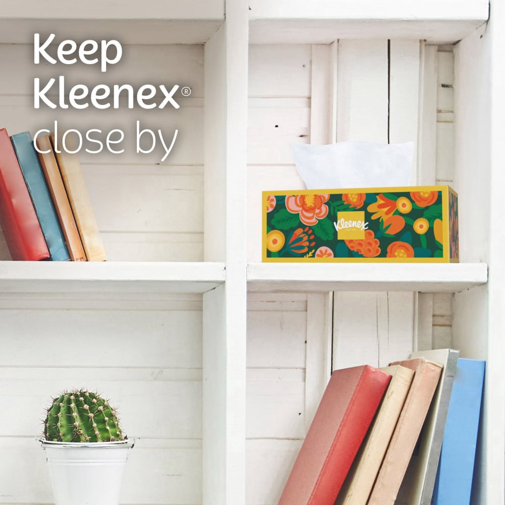 slide 4 of 6, Kleenex Ultra Soft Facial Tissues, 1 Flat Box, 120 Tissues per Box, 3-Ply, 1 ct