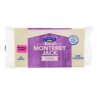 slide 1 of 1, Hill Country Fare Monterey Jack Cheese, 32 oz