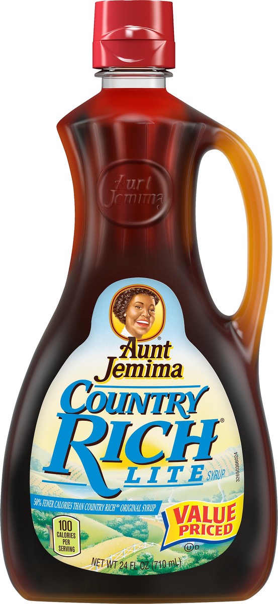 slide 4 of 5, Aunt Jemima Lite Syrup Country Rich 24 Fl Oz Bottle, 24 oz