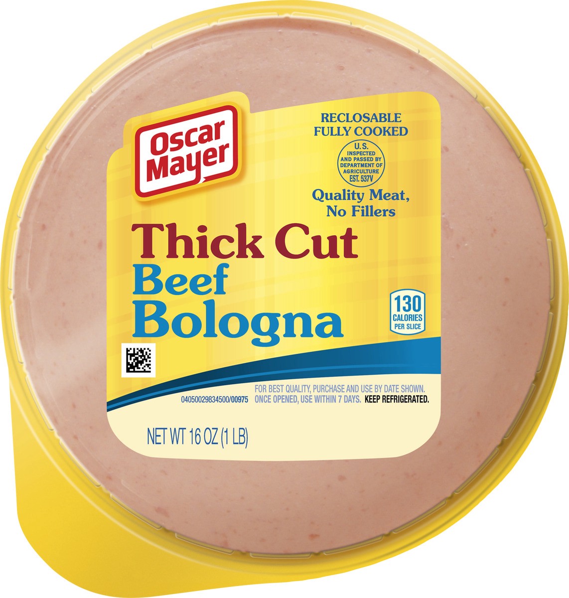 slide 2 of 2, Oscar Mayer Thick Cut Beef Bologna Sliced Lunch Meat, 16 oz. Pack, 16 oz