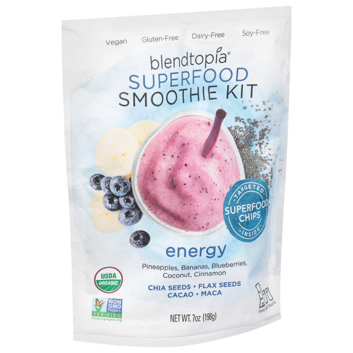 slide 2 of 9, Blendtopia Superfood Energy Smoothie Kit, 7 oz