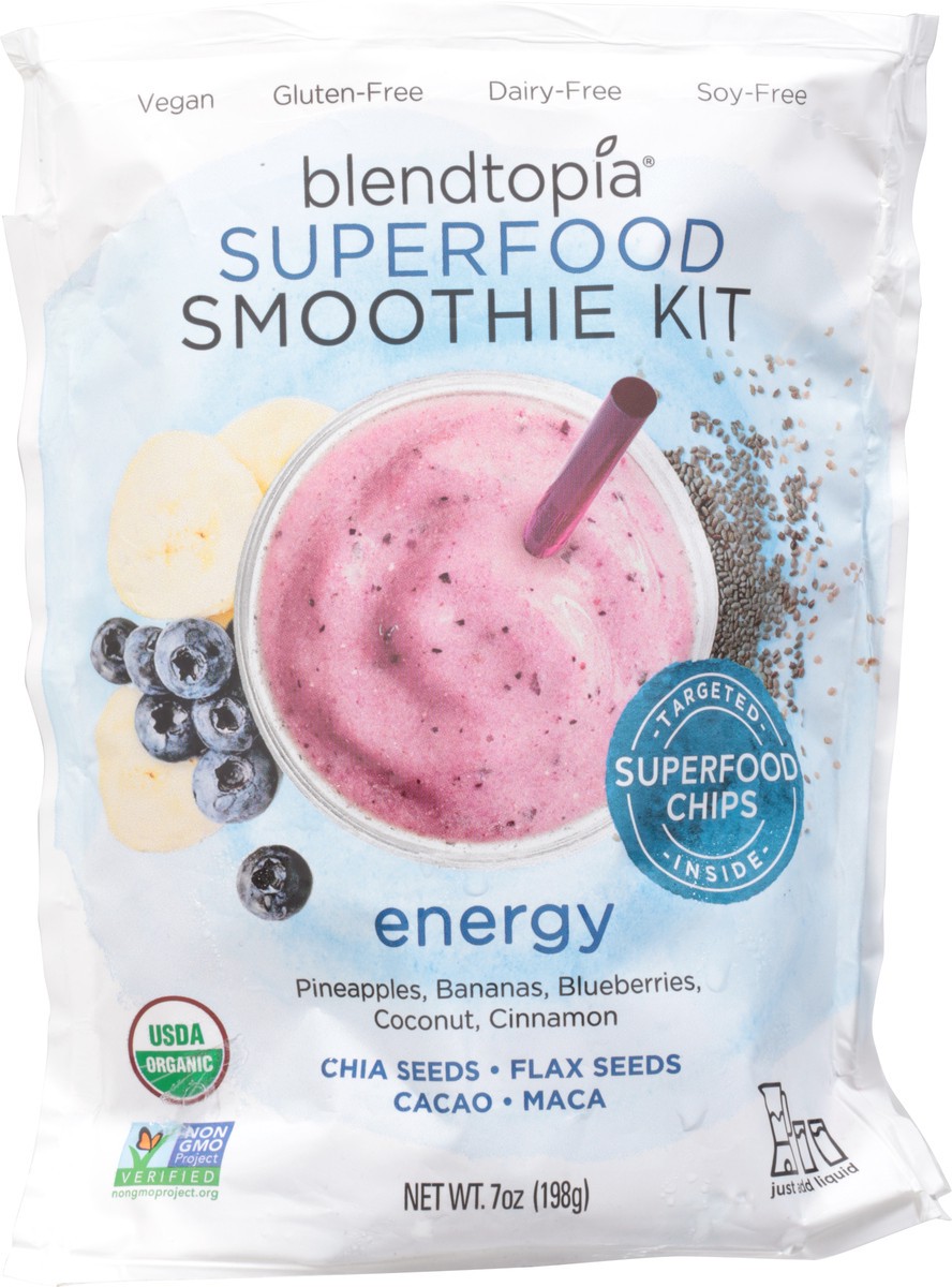 slide 6 of 9, Blendtopia Superfood Energy Smoothie Kit, 7 oz