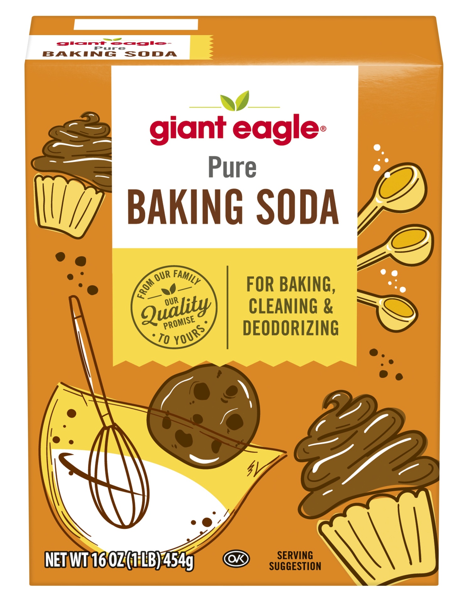 slide 1 of 1, Giant Eagle Baking Soda, Pure, 16 oz