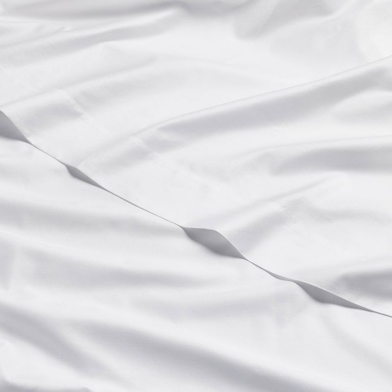 slide 3 of 7, Full 600 Thread Count Sateen Sheet Set White - Casaluna™, 1 ct