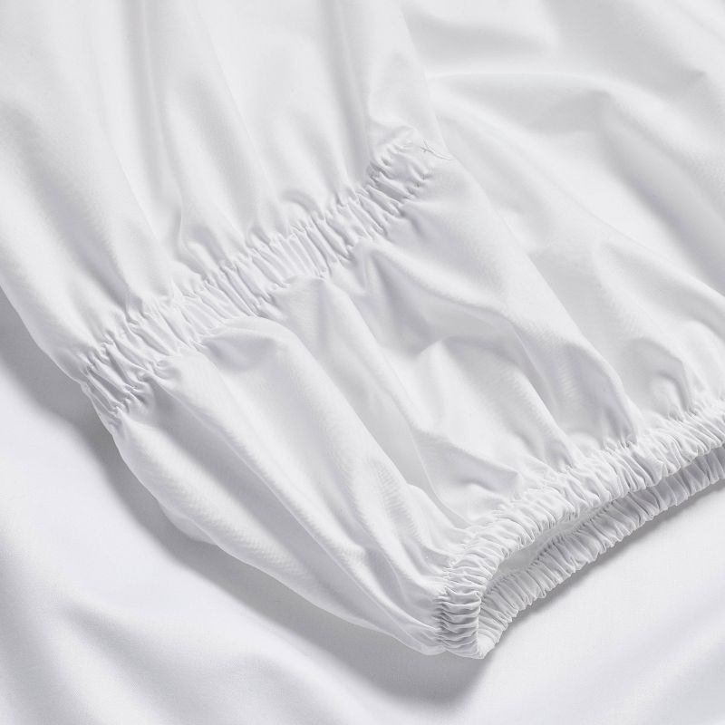 slide 4 of 7, Full 600 Thread Count Sateen Sheet Set White - Casaluna™, 1 ct