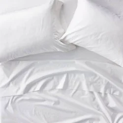 Full 600 Thread Count Sateen Sheet Set White - Casaluna™
