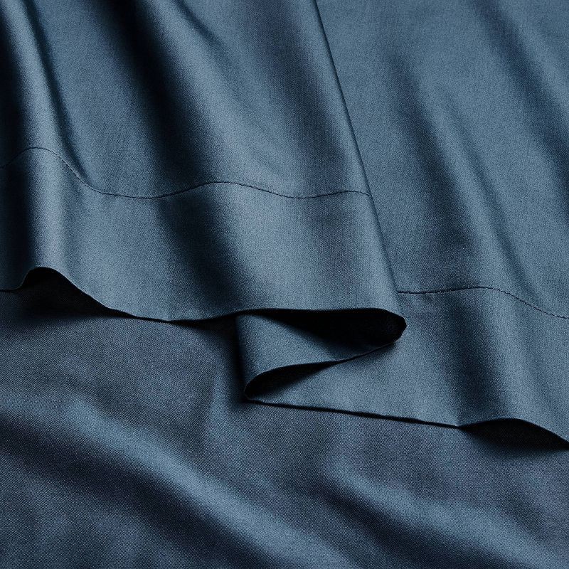 slide 3 of 7, Full 600 Thread Count Sateen Sheet Set Dark Mineral Blue - Casaluna™, 1 ct