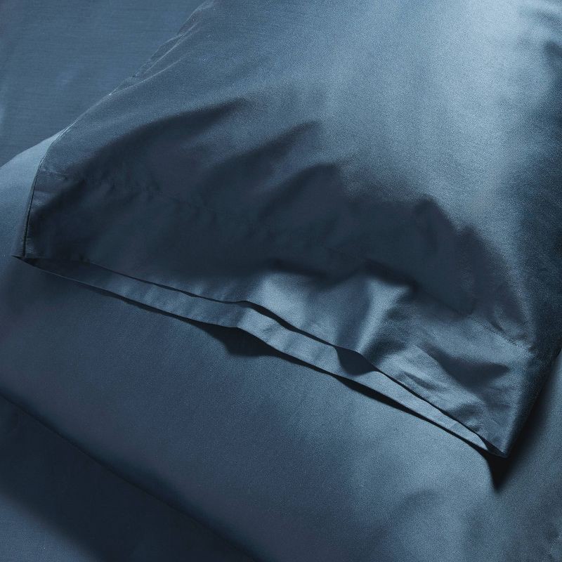 slide 5 of 7, Full 600 Thread Count Sateen Sheet Set Dark Mineral Blue - Casaluna™, 1 ct