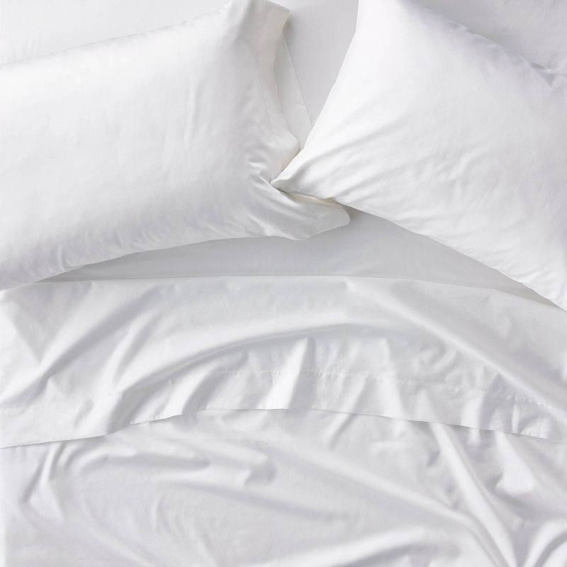 slide 3 of 4, Standard 600 Thread Count Sateen Pillowcases White - Casaluna™, 1 ct