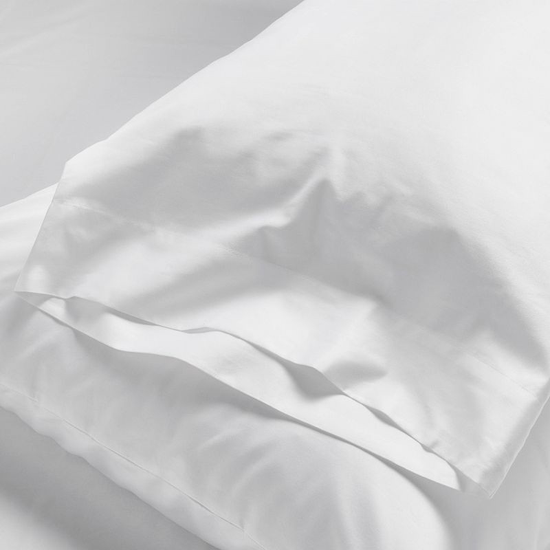 slide 4 of 4, Standard 600 Thread Count Sateen Pillowcases White - Casaluna™, 1 ct