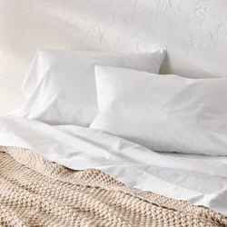Standard 600 Thread Count Sateen Pillowcases White - Casaluna™