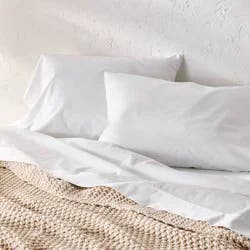 Standard 600 Thread Count Sateen Pillowcases White - Casaluna™