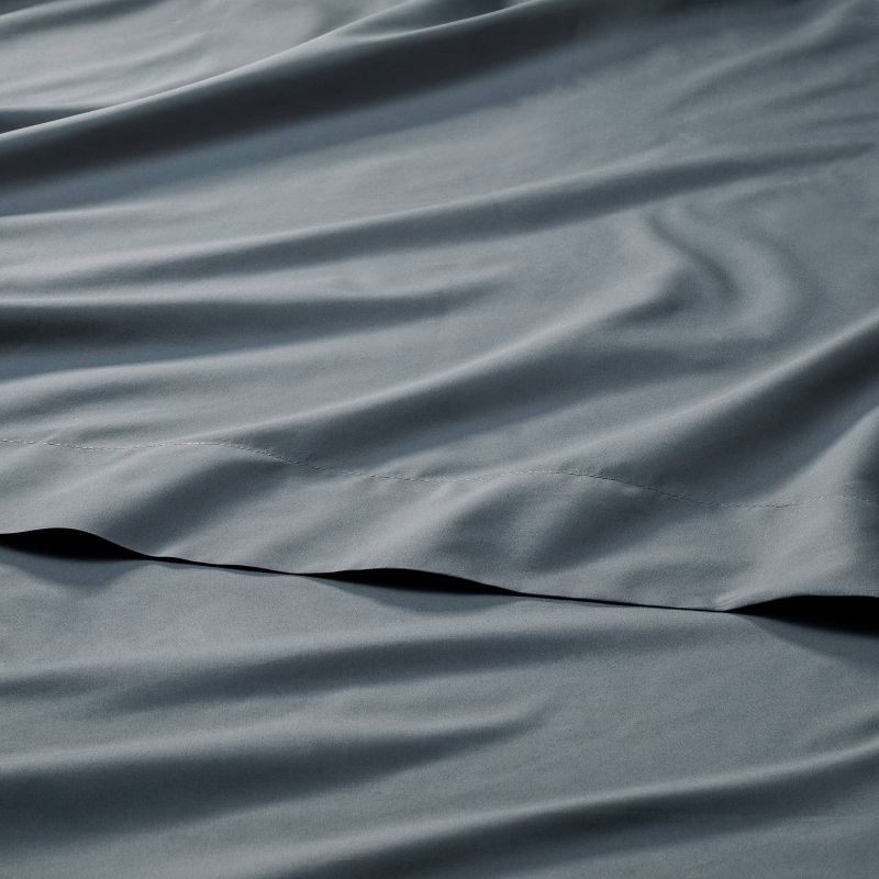 slide 3 of 7, Queen 400 Thread Count Percale Sheet Set Mineral Blue - Casaluna™, 1 ct
