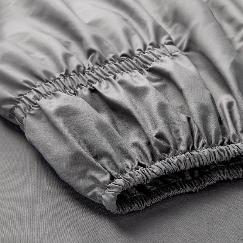 slide 2 of 7, King 400 Thread Count Percale Sheet Set Dark Gray - Casaluna™, 1 ct
