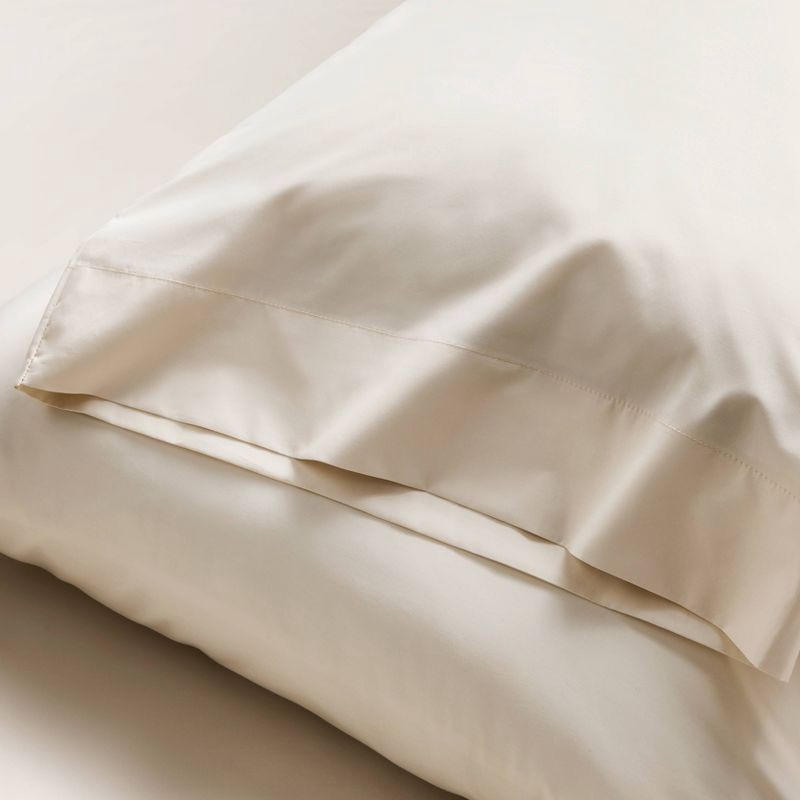 slide 4 of 5, King 400 Thread Count Percale Pillowcases Natural - Casaluna™, 1 ct