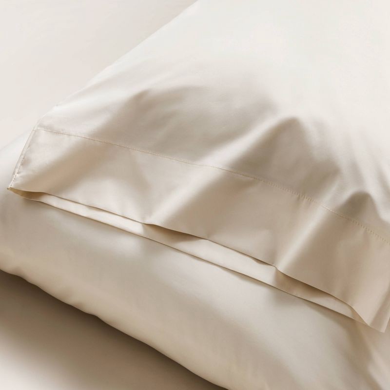 slide 5 of 7, King 400 Thread Count Percale Sheet Set Natural - Casaluna™, 1 ct