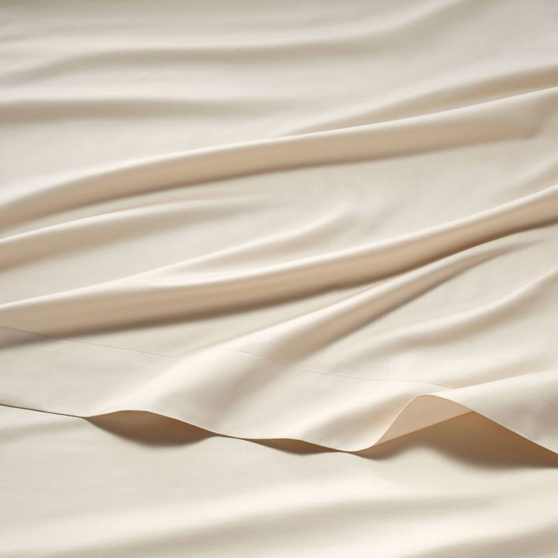 slide 3 of 7, Full 600 Thread Count Sateen Sheet Set Natural - Casaluna™, 1 ct