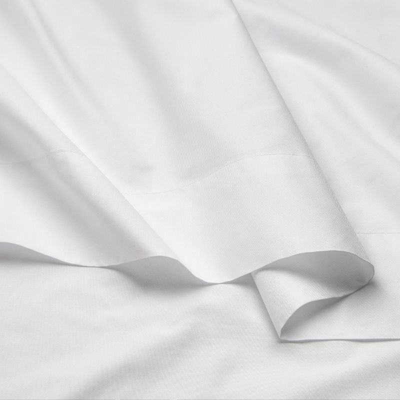 slide 3 of 7, King 400 Thread Count Percale Sheet Set White - Casaluna™, 1 ct