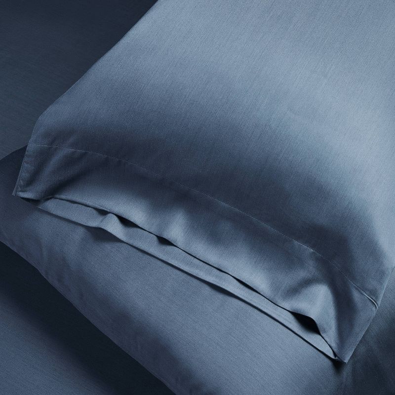 slide 4 of 5, King 400 Thread Count Rayon from Bamboo Pillowcases Dark Mineral Blue - Casaluna™, 1 ct