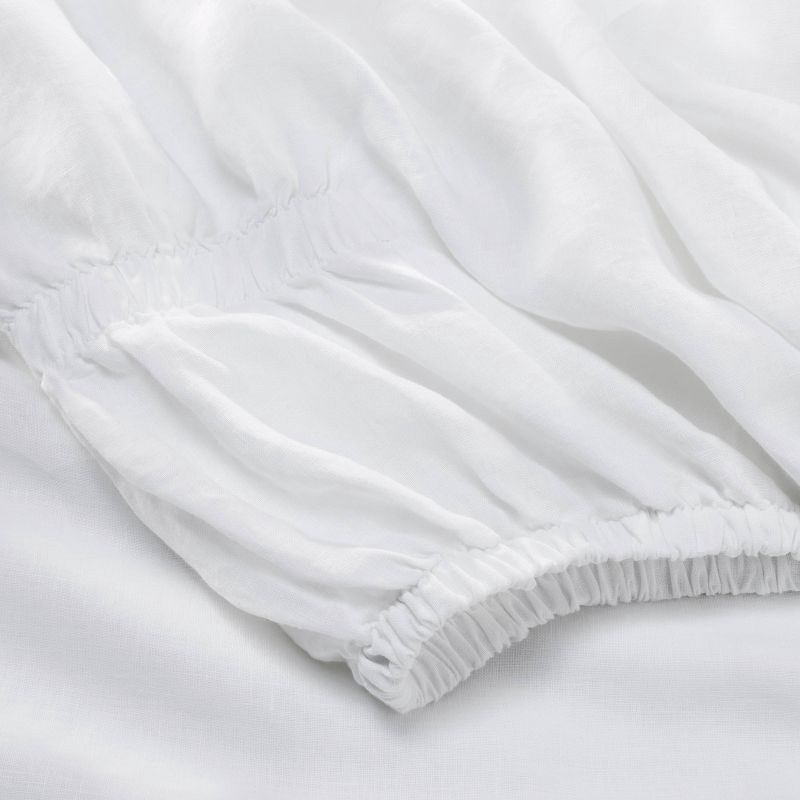 slide 4 of 7, King 100% Linen Sheet Set White - Casaluna™, 1 ct