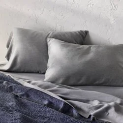 Standard 400 Thread Count Rayon from Bamboo Pillowcases Dark Gray - Casaluna™