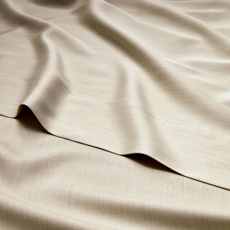 slide 3 of 7, Full 400 Thread Count Rayon from Bamboo Sheet Set Light Olive Green - Casaluna™, 1 ct