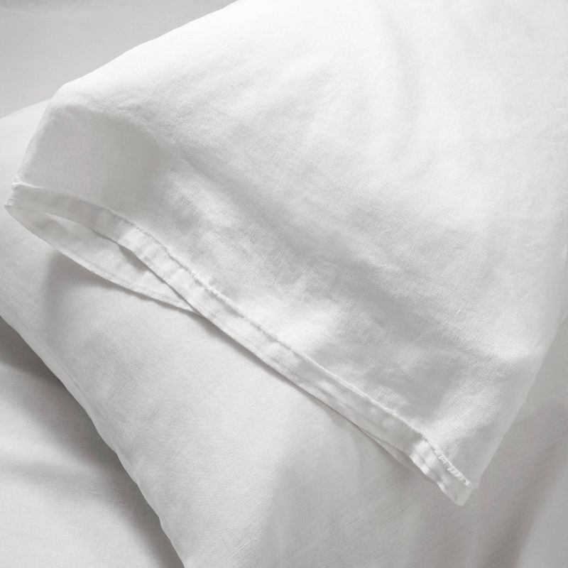 slide 3 of 4, King 100% Linen Pillowcases White - Casaluna™, 1 ct
