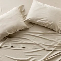 Queen 400 Thread Count Rayon from Bamboo Sheet Set Light Olive Green - Casaluna™