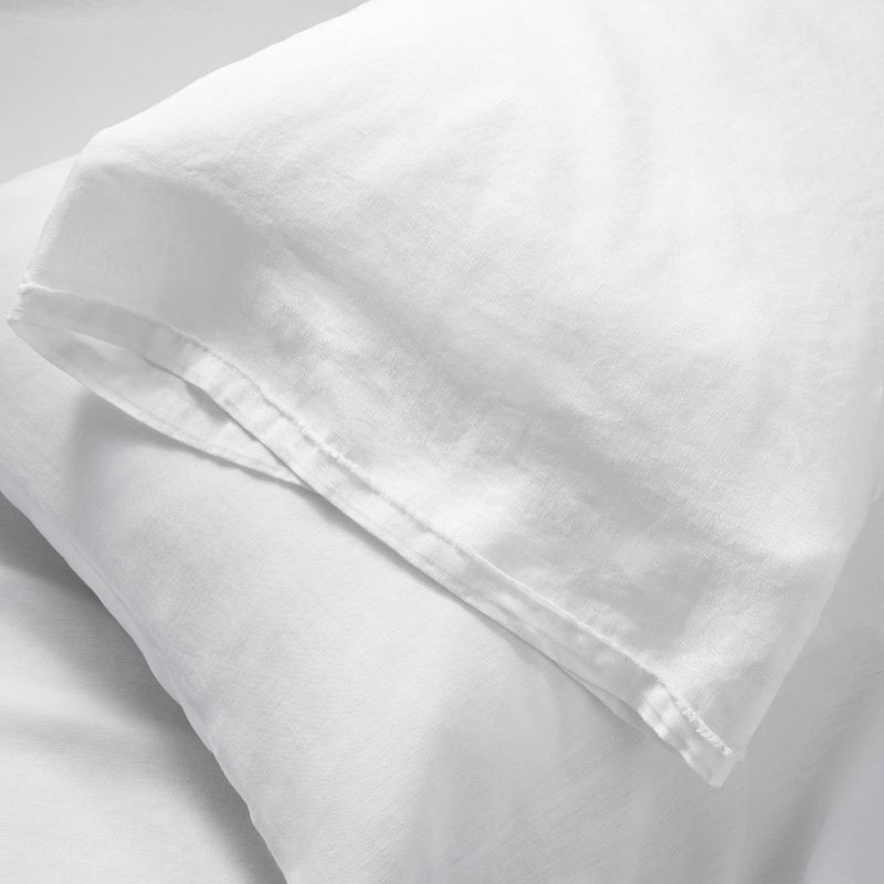 slide 5 of 7, Full 100% Linen Sheet Set White - Casaluna™, 1 ct