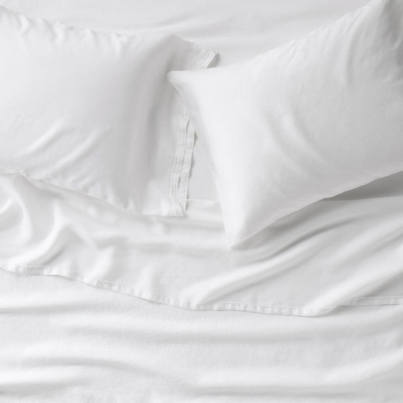slide 3 of 5, Standard 100% Linen Pillowcases White - Casaluna™, 1 ct